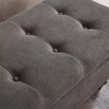 59 Bed Bench Ottoman with Storage Fabric