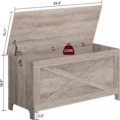 Sturdy Entryway Storage Bench - 15.7D x 39.4W x 18.9H