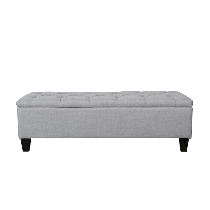 Porthos Home Vero Fabric Flip Top Button Tufted Storage Bench