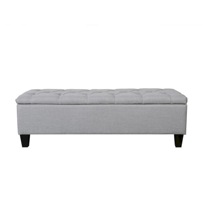 Porthos Home Vero Fabric Flip Top Button Tufted Storage Bench