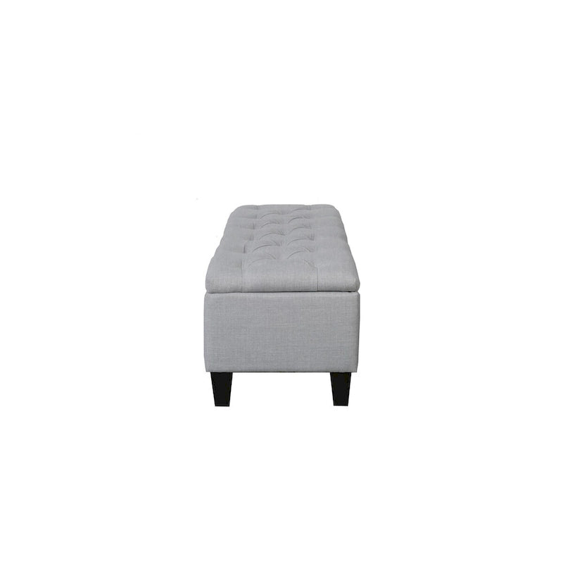 Porthos Home Vero Fabric Flip Top Button Tufted Storage Bench