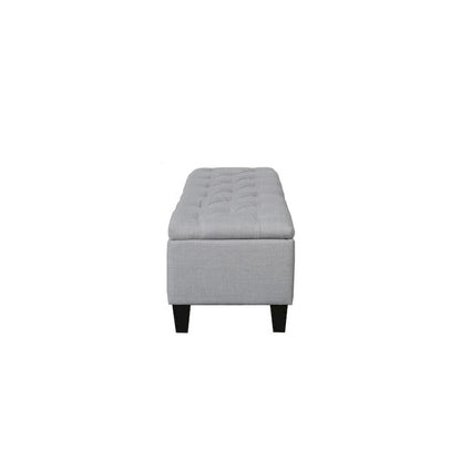 Porthos Home Vero Fabric Flip Top Button Tufted Storage Bench
