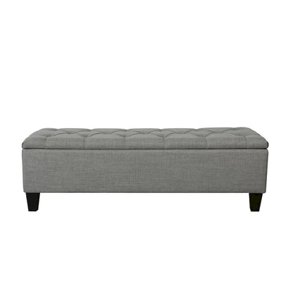 Porthos Home Vero Fabric Flip Top Button Tufted Storage Bench