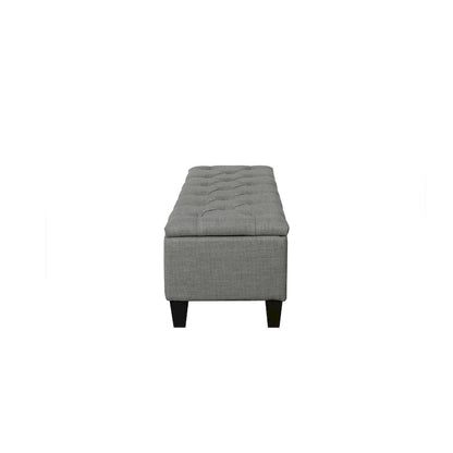 Porthos Home Vero Fabric Flip Top Button Tufted Storage Bench