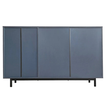 Wave Pattern Storage Cabinet with 2 Doors and 2 Drawers, Adjustable, Suitable for Study,Entrance and Living Room