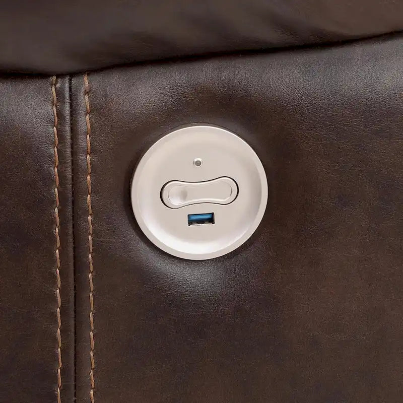 McLean Dark Brown Power Recliner Chair