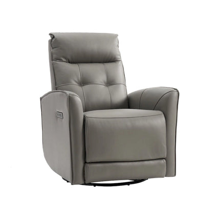 Alberto Mordern Genuine Leather Power Recliner with USB Charging Port by HULALA HOME