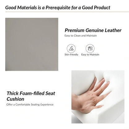 Alberto Mordern Genuine Leather Power Recliner with USB Charging Port by HULALA HOME