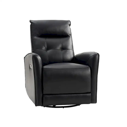 Alberto Mordern Genuine Leather Power Recliner with USB Charging Port by HULALA HOME