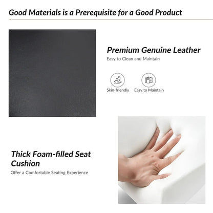 Alberto Mordern Genuine Leather Power Recliner with USB Charging Port by HULALA HOME