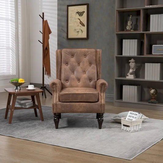 Wood Frame Armchair Modern Accent Chair Lounge Chair for Living Room - 29.33 x31.50x 39.37