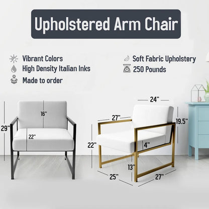 Designart Purple, Green And Gold Bold Strokes I Upholstered Modern & Contemporary Accent Chair and Modern Arm Chair