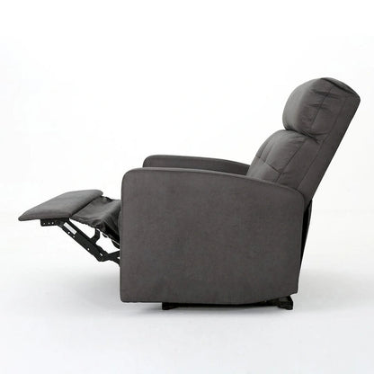 Modern Fabric Double Seat Recliner Chair with Plush Cushions by Christopher Knight Home