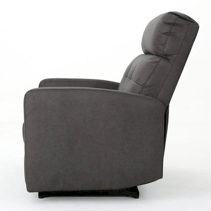 Modern Fabric Double Seat Recliner Chair with Plush Cushions by Christopher Knight Home