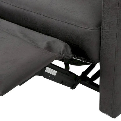 Modern Fabric Double Seat Recliner Chair with Plush Cushions by Christopher Knight Home