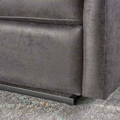 Modern Fabric Double Seat Recliner Chair with Plush Cushions by Christopher Knight Home