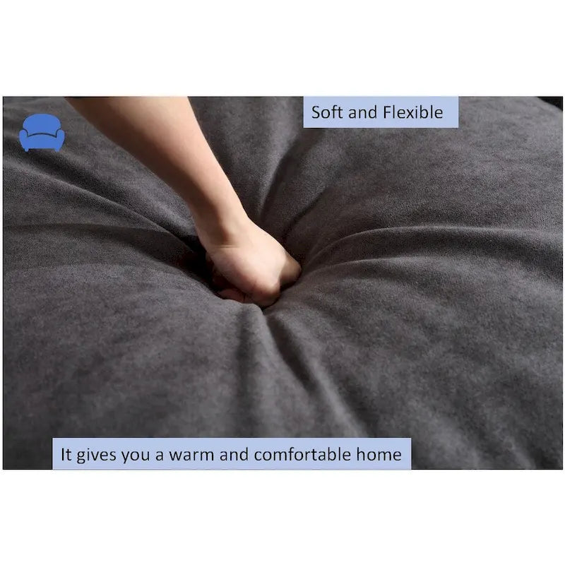 Modern Upholstered Sectional Sofa with Chaise Lounge