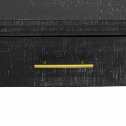 Unique Retro Silhouette Console Table with Open Style, Two Top Drawers