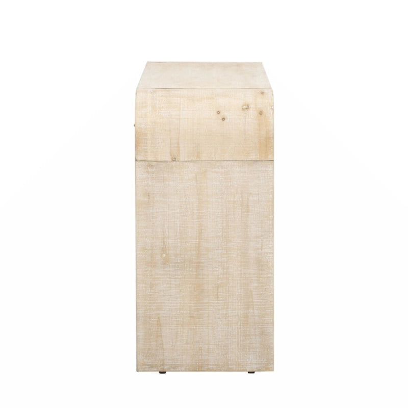 Unique Retro Silhouette Console Table with Open Style, Two Top Drawers