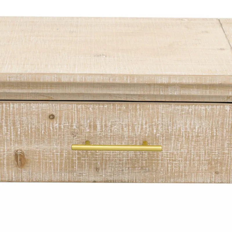 Unique Retro Silhouette Console Table with Open Style, Two Top Drawers