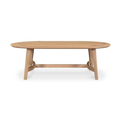 Aurelle Home Tyier Mid-Century Modern Solid Oak Coffee Table - 54 W x 17 H x 28 D