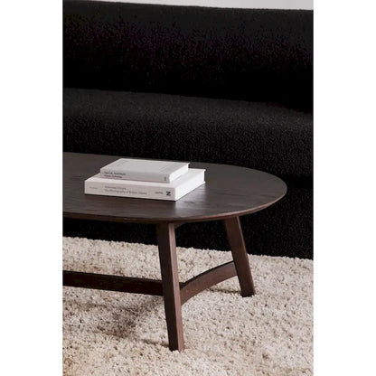 Aurelle Home Tyier Mid-Century Modern Solid Oak Coffee Table - 54 W x 17 H x 28 D