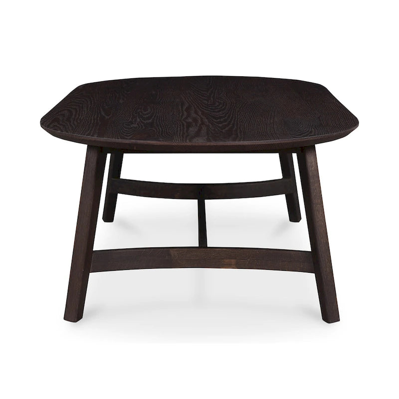 Aurelle Home Tyier Mid-Century Modern Solid Oak Coffee Table - 54 W x 17 H x 28 D