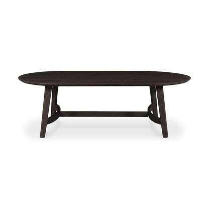 Aurelle Home Tyier Mid-Century Modern Solid Oak Coffee Table - 54 W x 17 H x 28 D