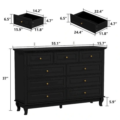 Versatile 55.1 Dresser: Chic Storage for Any Room TV Stand Side Table