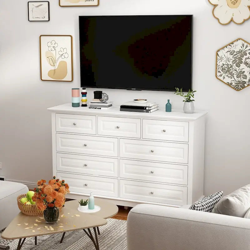 Versatile 55.1 Dresser: Chic Storage for Any Room TV Stand Side Table