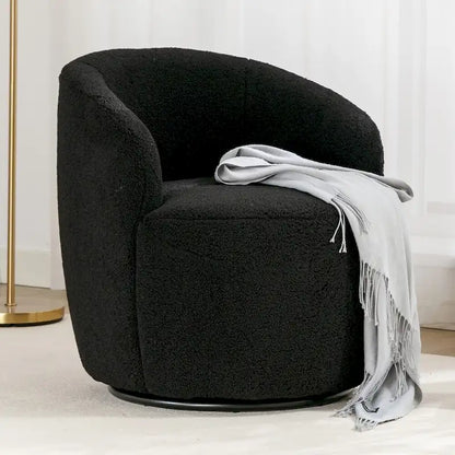 Teddy Fabric Swivel Accent Armchair Barrel Chair