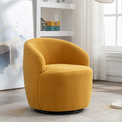 Teddy Fabric Swivel Accent Armchair Barrel Chair