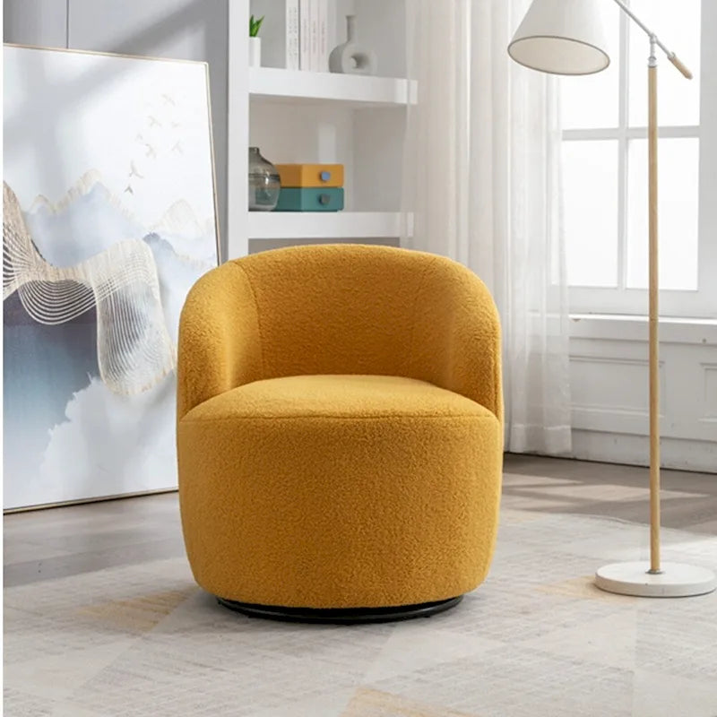 Teddy Fabric Swivel Accent Armchair Barrel Chair