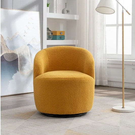 Teddy Fabric Swivel Accent Armchair Barrel Chair