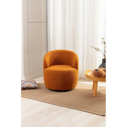 Teddy Fabric Swivel Accent Armchair Barrel Chair