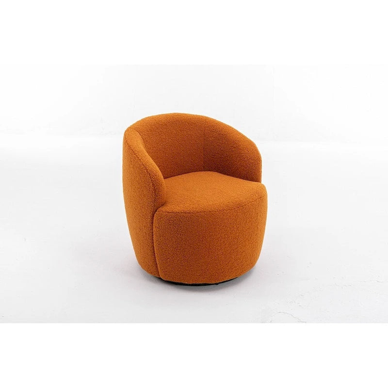 Teddy Fabric Swivel Accent Armchair Barrel Chair