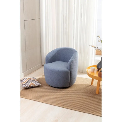 Teddy Fabric Swivel Accent Armchair Barrel Chair