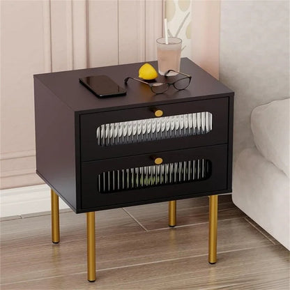 Small Nightstand with Drawers for Bedroom - 11.8D x 15.7W x 22.4H