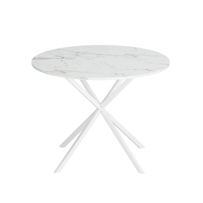 42.13 Modern Cross Leg Round Dining Table