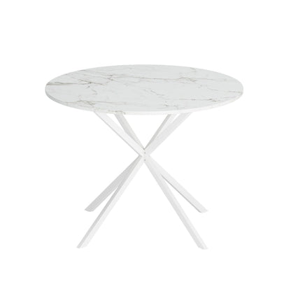 42.13 Modern Cross Leg Round Dining Table