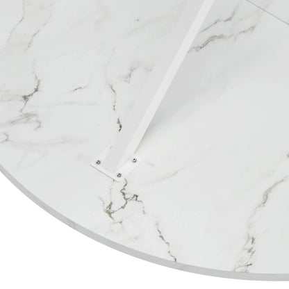 42.13 Modern Cross Leg Round Dining Table