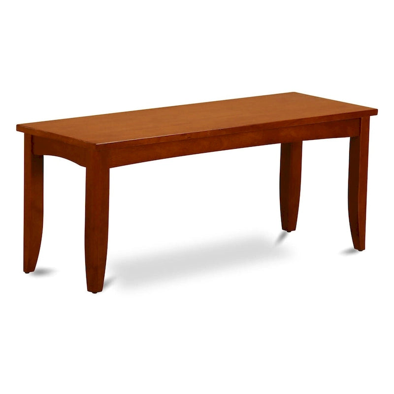 East West Furniture Parfait Dining Room Bench with Solid Wood Seat (Finish Color Options)