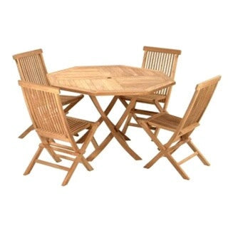Handmade D-Art Teak Crestwood Octagonal Dining Set (Indonesia)