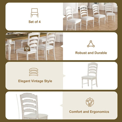 9-Piece Extendable Dining Table Set with 8 Upholstered Dining Chairs