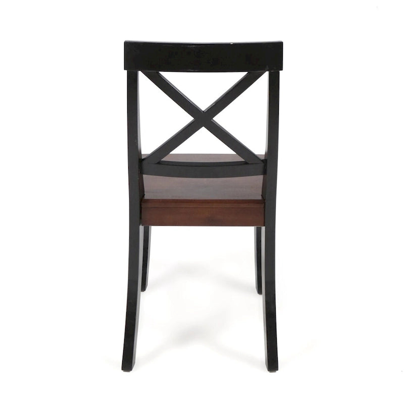 Roshan Farmhouse Acacia Wood Dining Chairs set of 2