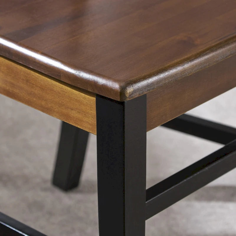 Roshan Farmhouse Acacia Wood Dining Chairs set of 2