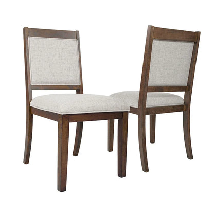 HomePop Open Back Upholstered Wood Frame Dining Chair - Set of 2