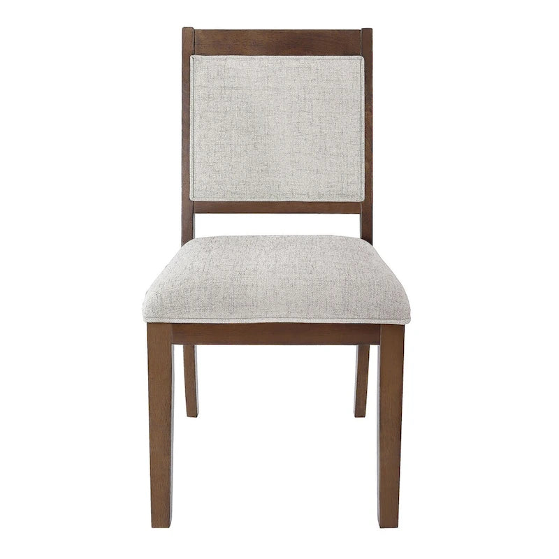 HomePop Open Back Upholstered Wood Frame Dining Chair - Set of 2