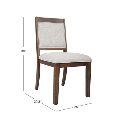 HomePop Open Back Upholstered Wood Frame Dining Chair - Set of 2