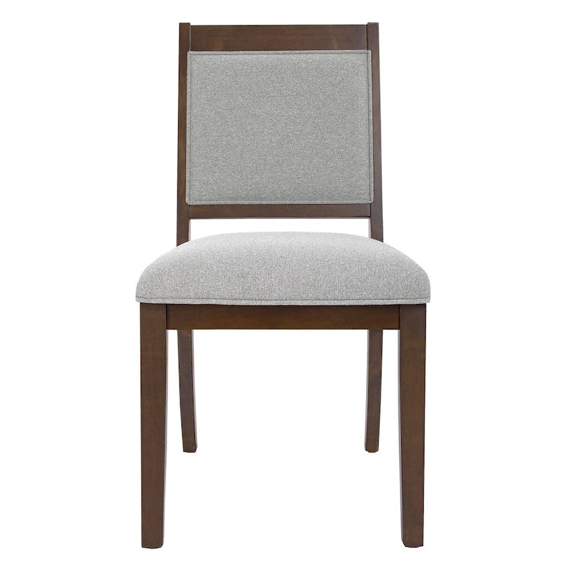 HomePop Open Back Upholstered Wood Frame Dining Chair - Set of 2
